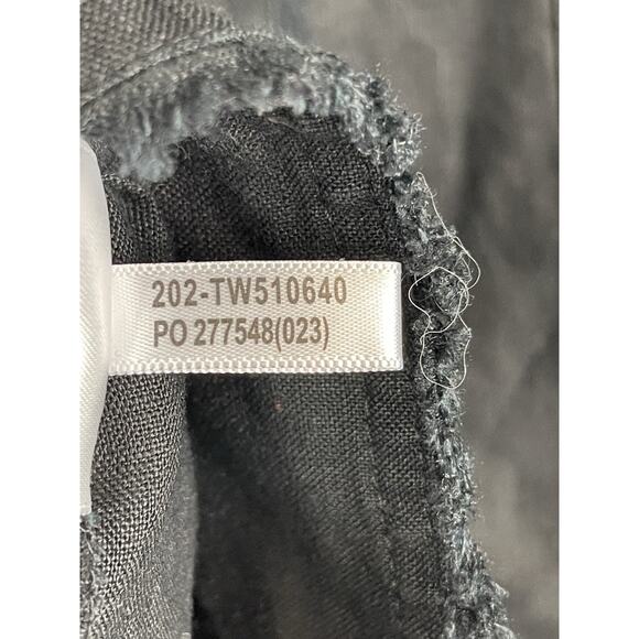 Tommy Bahama Large Two Palms Linen Raw-Edge Jacket Black - Picture 9 of 11